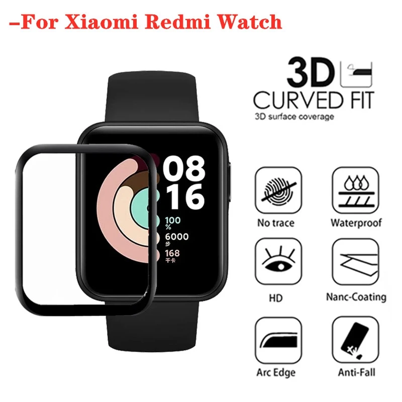 3D Tempered Soft Glass Watch Film For Xiaomi Mi Watch Lite Color 2019 Full Screen Protector For Redmi Watch 2 3 Lite Active Poco