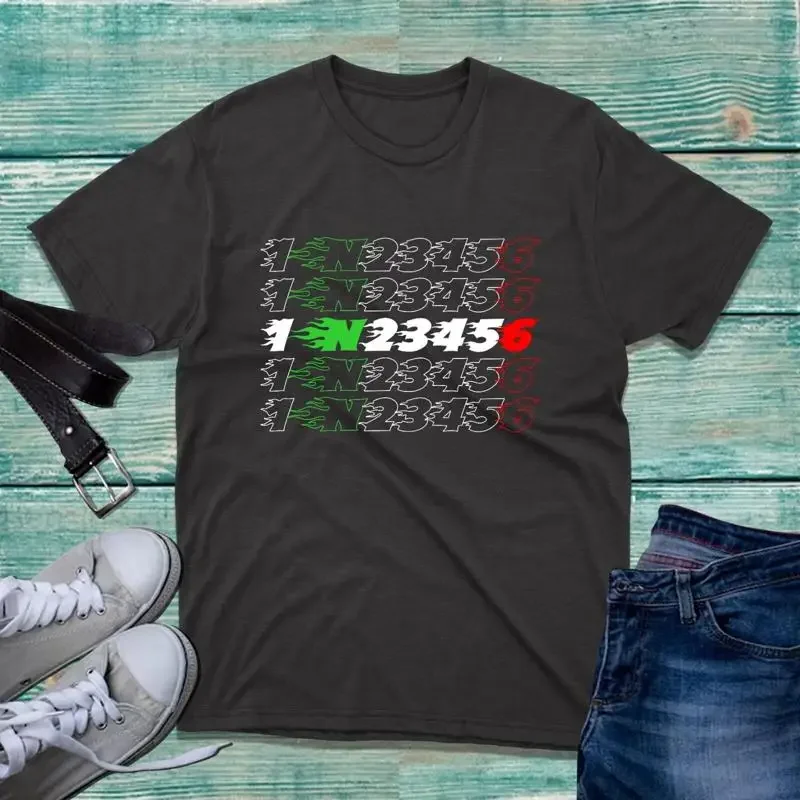 Biker Gear Shift 1 N 2 3 4 5 6 T Shirt One Down Five Up Motorcycle Top