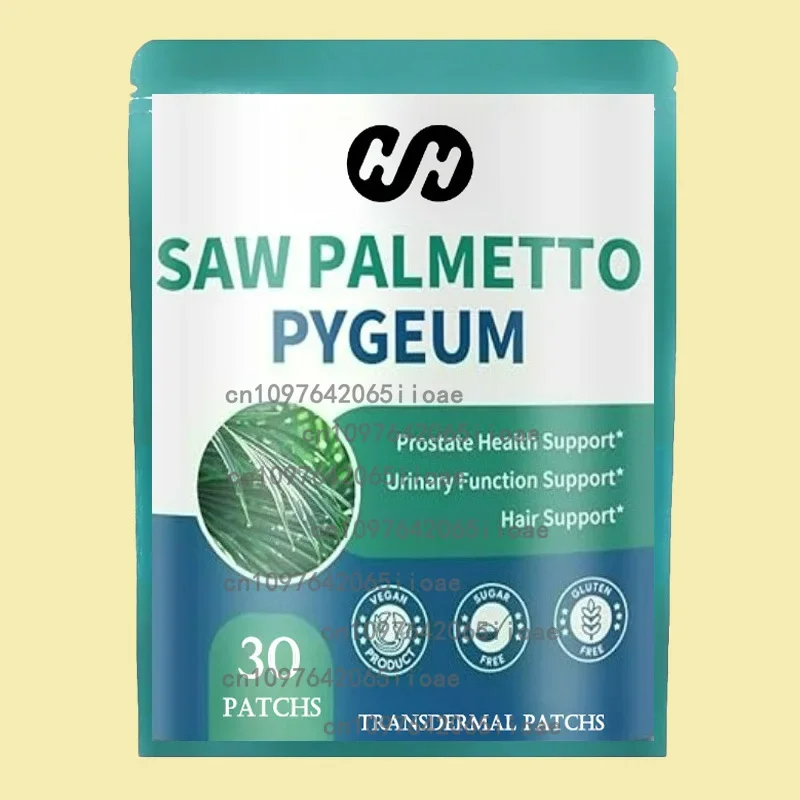 

Hot Sale 30 Patches Saw Palmetto Extract with Ginger Root - Prostate Health Hair Supplement Urinary Health Free Shipping