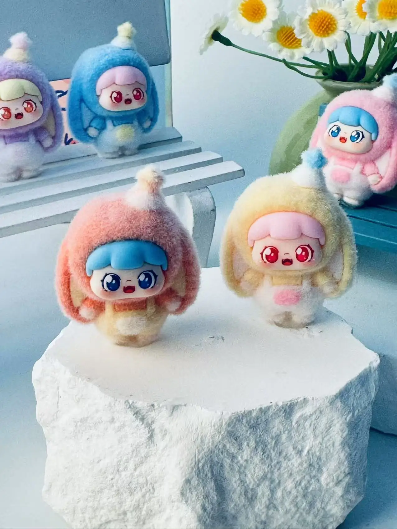 ใหม่หูแขวนกระต่ายสาวอินเทรนด์และน่ารักของเล่นตุ๊กตา DIY รถเดสก์ท็อปตกแต่ง