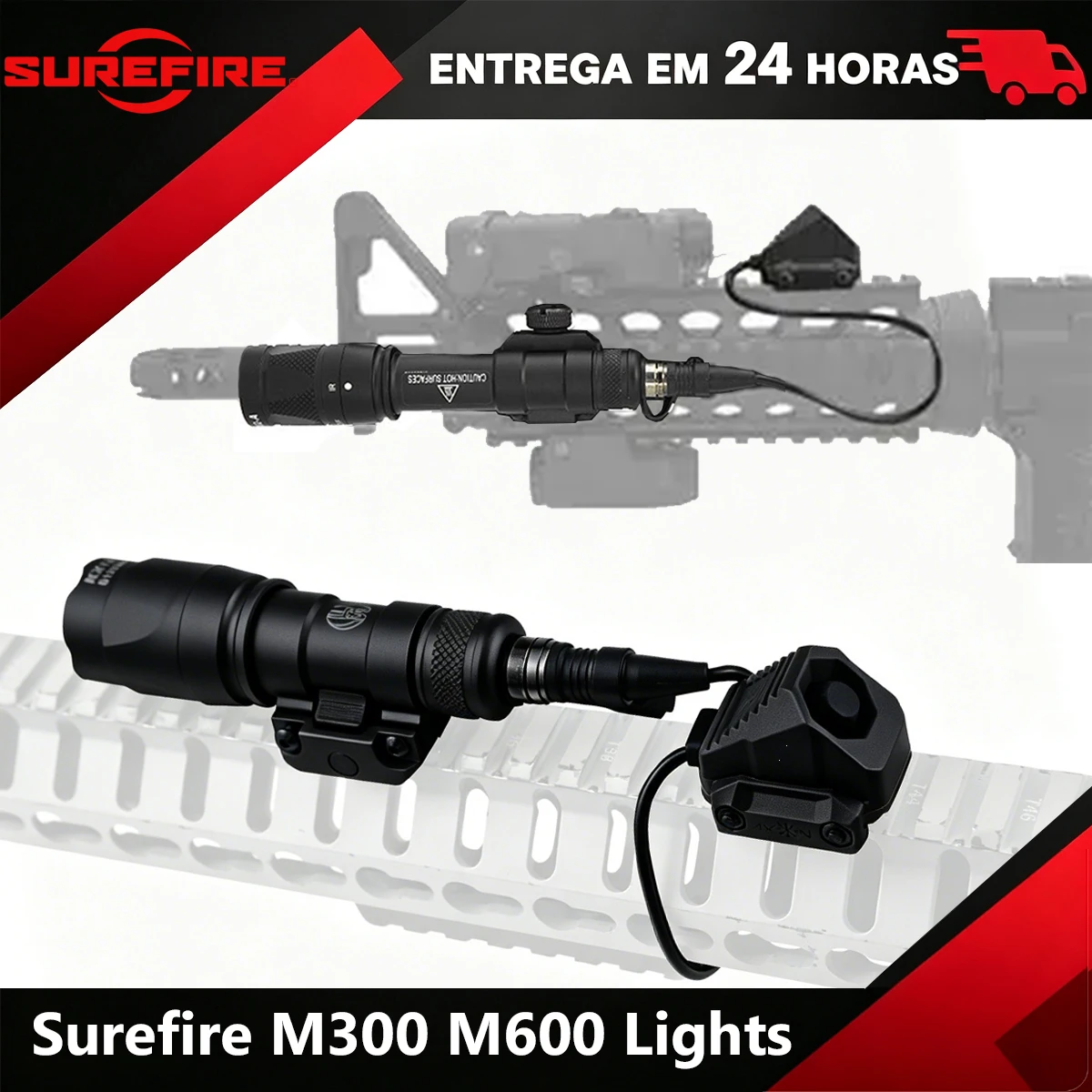 Surefire M300 M600 Tactical M600C Flashlight UNITY AXON Function Remote Pressure Switch Fit 20mm Rail Hunting Light Airsoft Lamp
