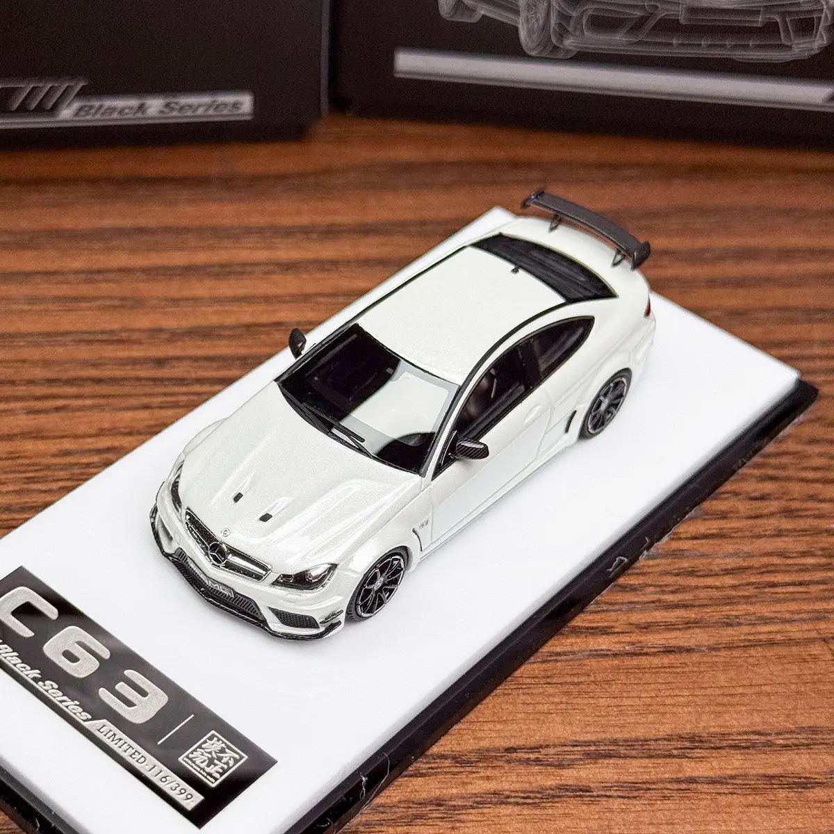 In Stock 1: 64 C63 Black Series Limited Resin Car Model Die-Cast Static Car Model Creative Decoration Item Holiday Gift