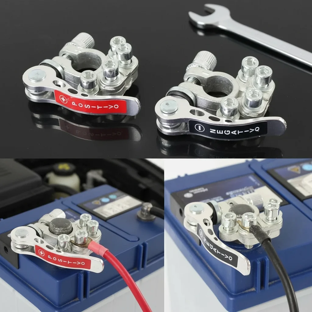 

1 пара разъемов для автомобильного аккумулятора, основной кабель, зажим для клемм, зажим для автомобильного аккумулятора