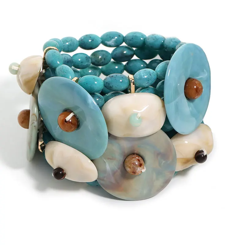 Statement-Boho-Perlen-Armband-Set, handgefertigt für Frauen und Mädchen