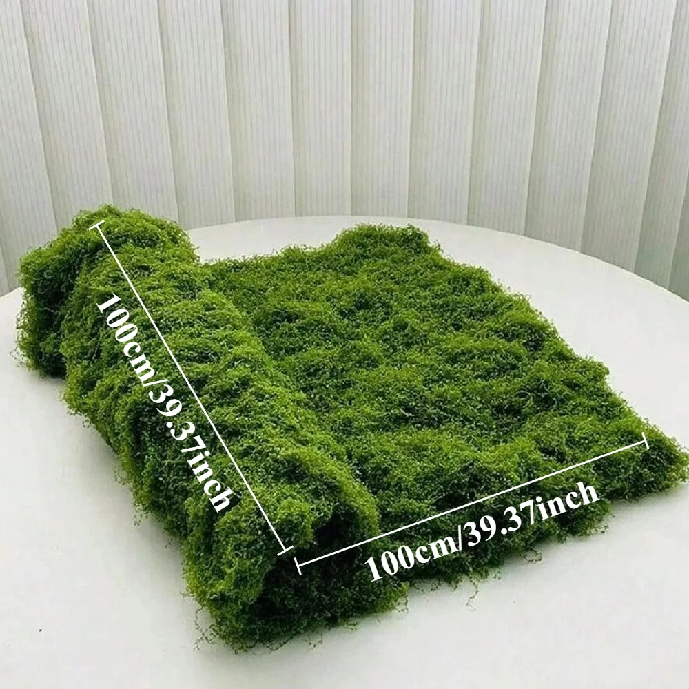 1*1m Artificial Moss Faux Preserved Moss Green Plants Home Room Garden Decor Landscape Fake Grass
