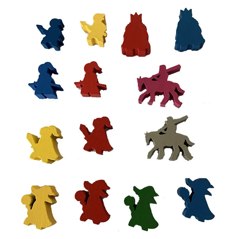 5 pcs/set Humanoid Wooden Chess King/Master/Swordsman Board Game Accessories