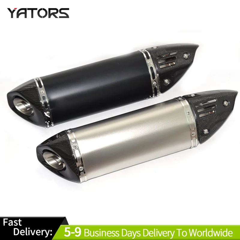 51mm Universal Motorcycle Exhaust Muffler carbon fiber Pipe db killer For Yoshimura benelli bn125 msx125 nmax scrambler crf 230