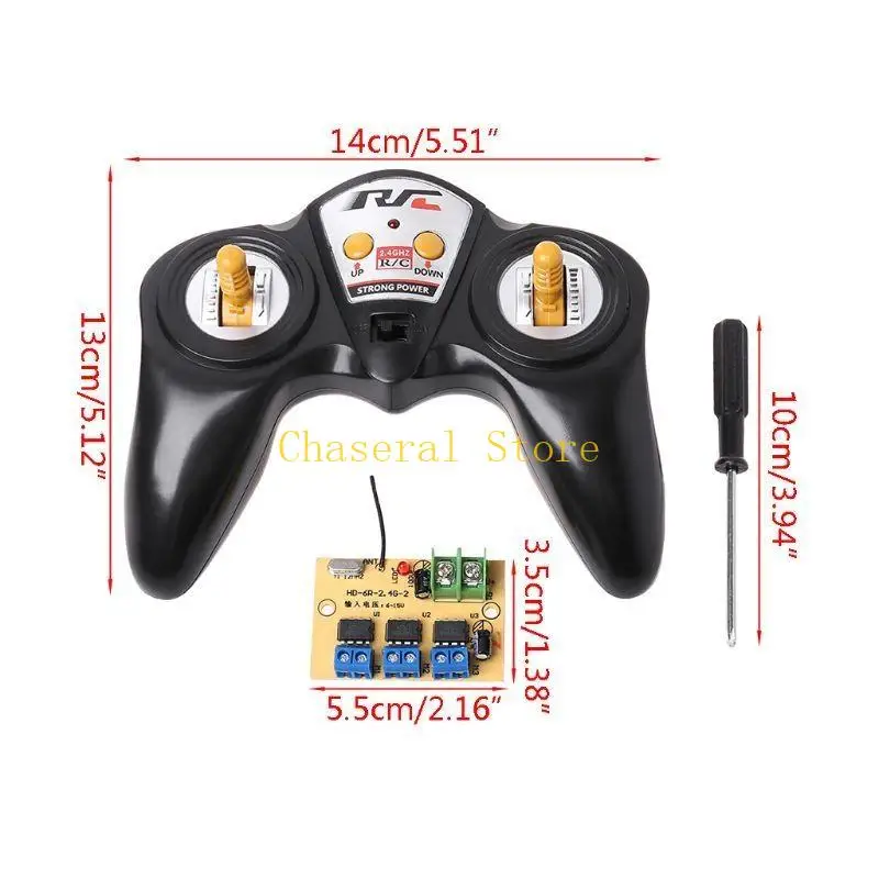 E7CE 6CH Control remoto potencia 2.4G 50 metros con receptor 6-15v para coche modelo Sh