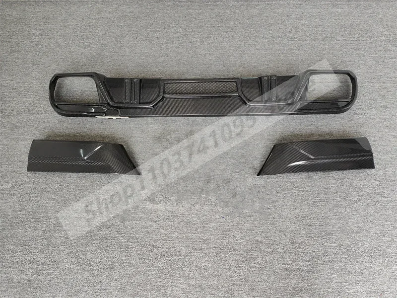 Real Carbon Fiber Rear Bumper Trunk Door Diffuser Lid Spoiler Exhaust Tips For BMW X6 X6M F96 2019-2024 LD Style