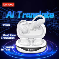 Original Lenovo LP75 AI Wireless Bluetooth Earphones Face-to face Translation Headphones AI Chat Via Voice Text Ear-hook Earbuds