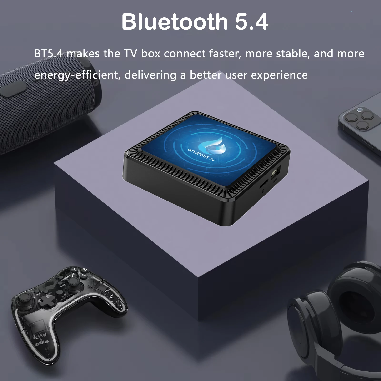 TV Box Android 14 Q17 مشغل الوسائط بلوتوث 5.4 Allwinner H313 Ram 4GB 8GB Rom 64GB 128GB Set Top Box 8K Ultra 4K Smart TV Box