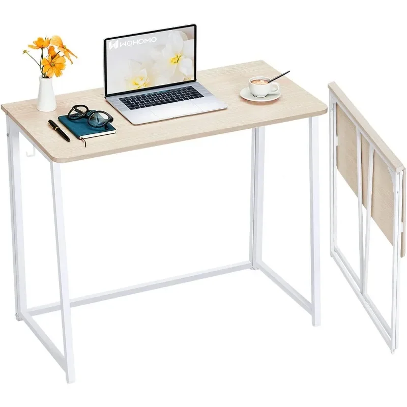 

WOHOMO 31.5" Folding Desk Small Foldable Desk Space Saving Computer Table Writing Workstation