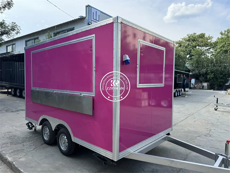 Carro móvil para helados, camión de comida, remolque totalmente equipado, remolque para Catering callejero, camión de comida de concesión, cocina móvil
