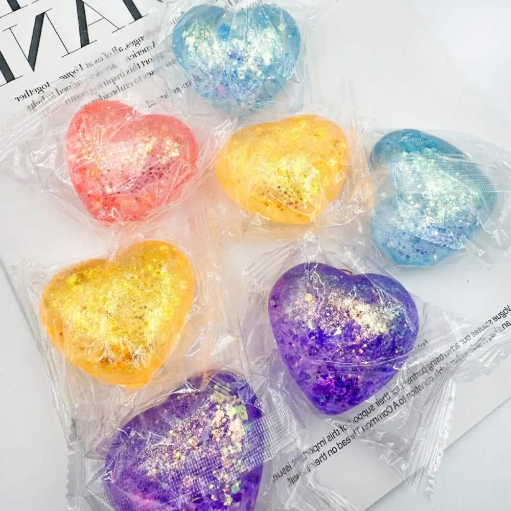 Maltose Changing Color Heart Squeeze Sequins Love Slow Rising Kneading Kneading Aurora Glitter Slow Rising Adult Gifts