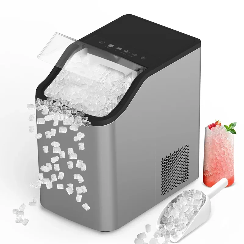 Chewing ice ice machine Small household cross-border mini dormitory Milk tea shop Large capacity granular automatic ice cube
