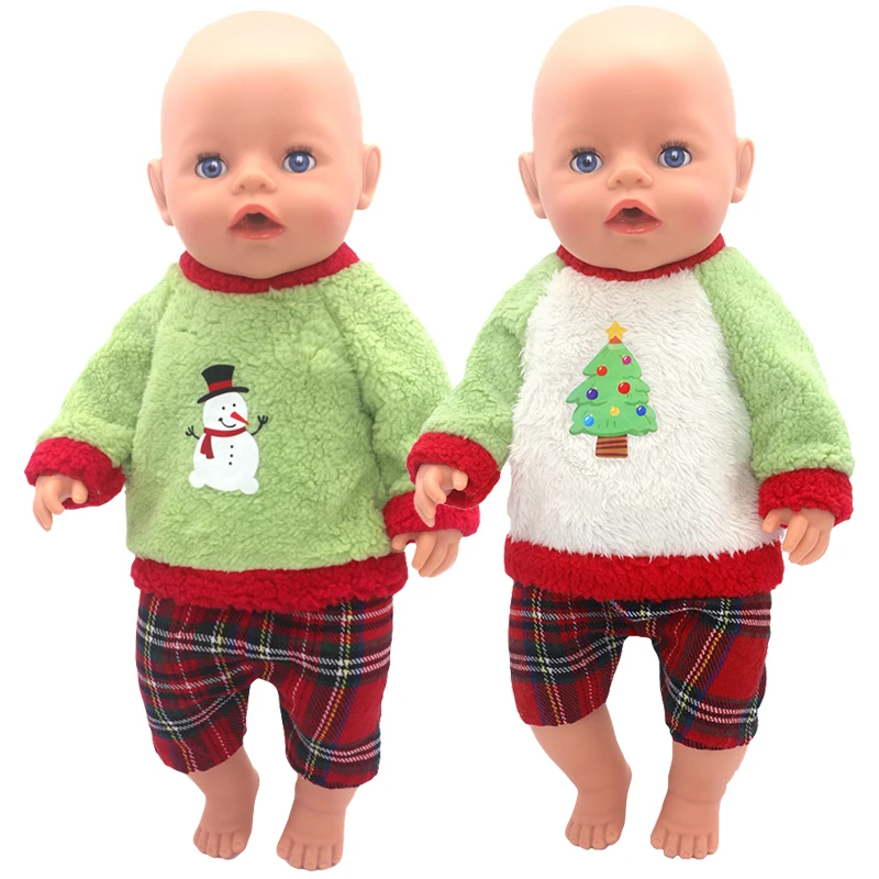 

43cm Baby Doll Boy Clothes 17 inch Boy Dolls Shirt And Pants Toy Doll Outfit