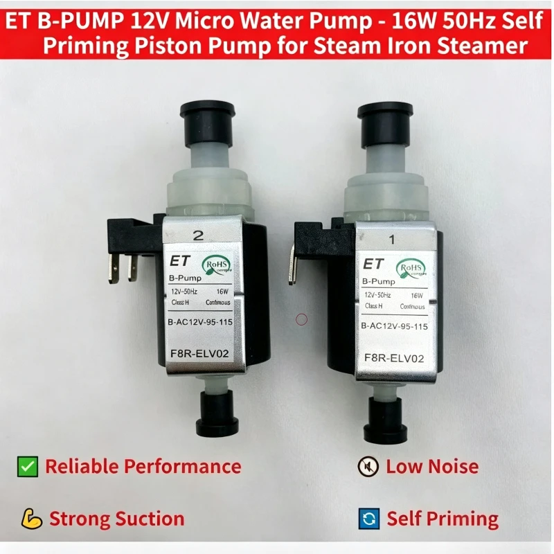 ET B-PUMP Mini Electromagnetic Pump AC12V 50Hz 16W - Self Priming Piston Pump for Steam Iron Garment Steamer