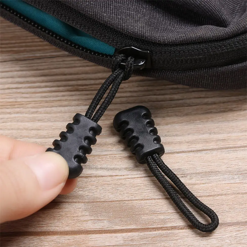 5/10/15pcs High quality Outdoor tools Suitcase Tent Backpack Ends Lock Zips Cord Rope Pullers Zip Puller Replacement Zipper Pull