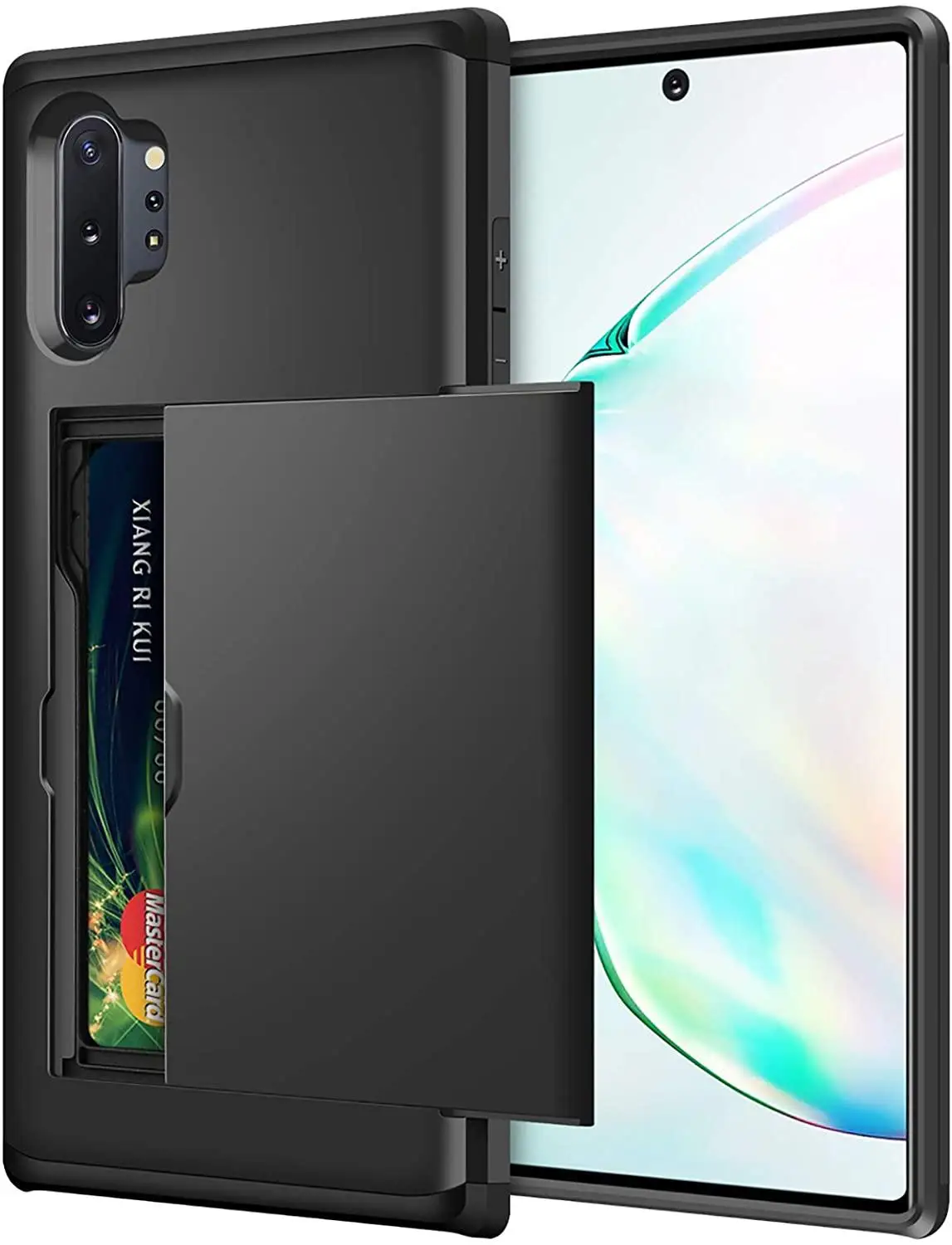 

Wallet Cover for Samsung Galaxy Note 10 Plus Case with Card Holder Dual Layer Hybrid Shell For Galaxy Note10 Plus Note10+ Cover