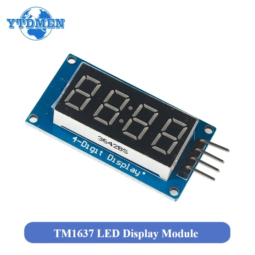 TM1637 Display Module LED 7 Segment 4 Bits 0.36 Inch Clock RED Anode Digital Tube Four Serial Driver Board for Arduino