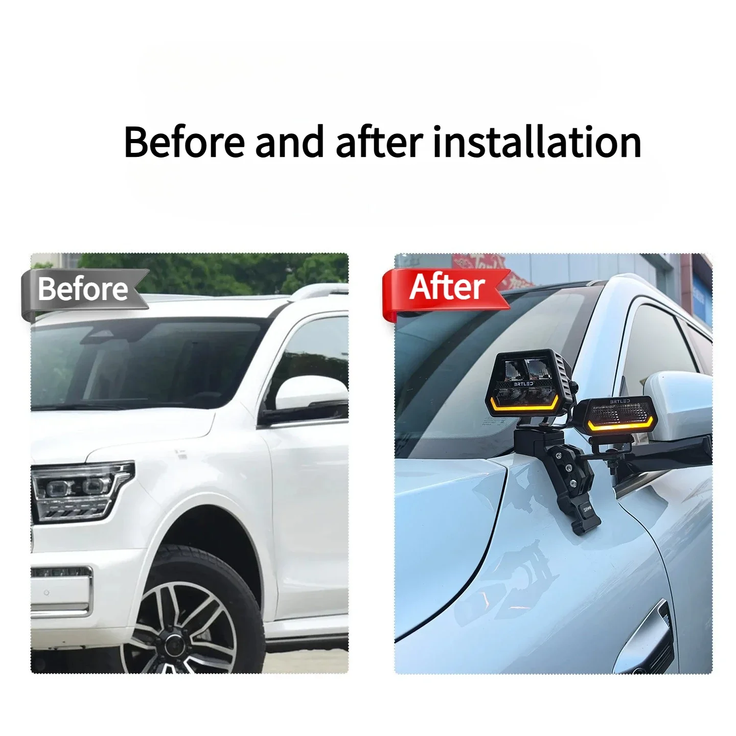 For Tank 500 2021-2026 Y-Series Car A-Pillar Extended Bracket Modified Hood LED Dual Light Quick-Release Lamp Base Accessories detail image 4