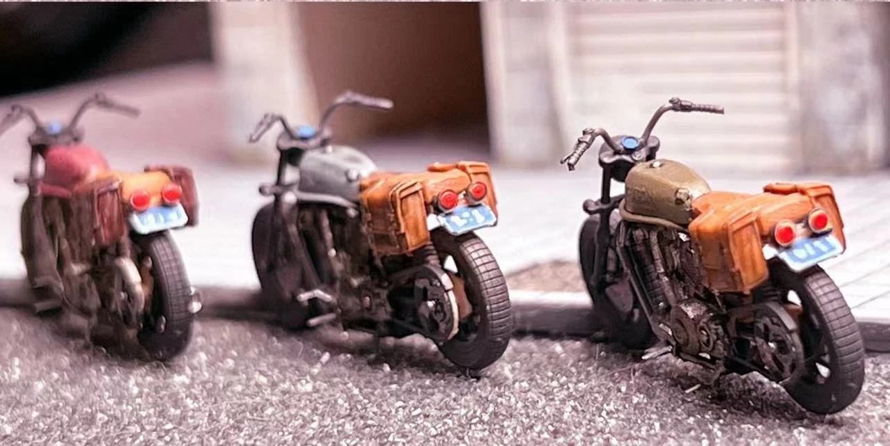 

miniature 1/64resin figure model motorcycle