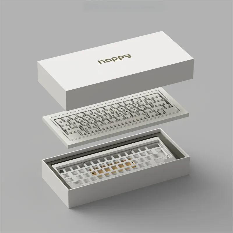 Imagem -03 - Happy Hhkb Kit Teclado Mecânico Junta Estrutura Modo Dual Teclado Ergonômico Bluetooth Hot Swappable Revo60