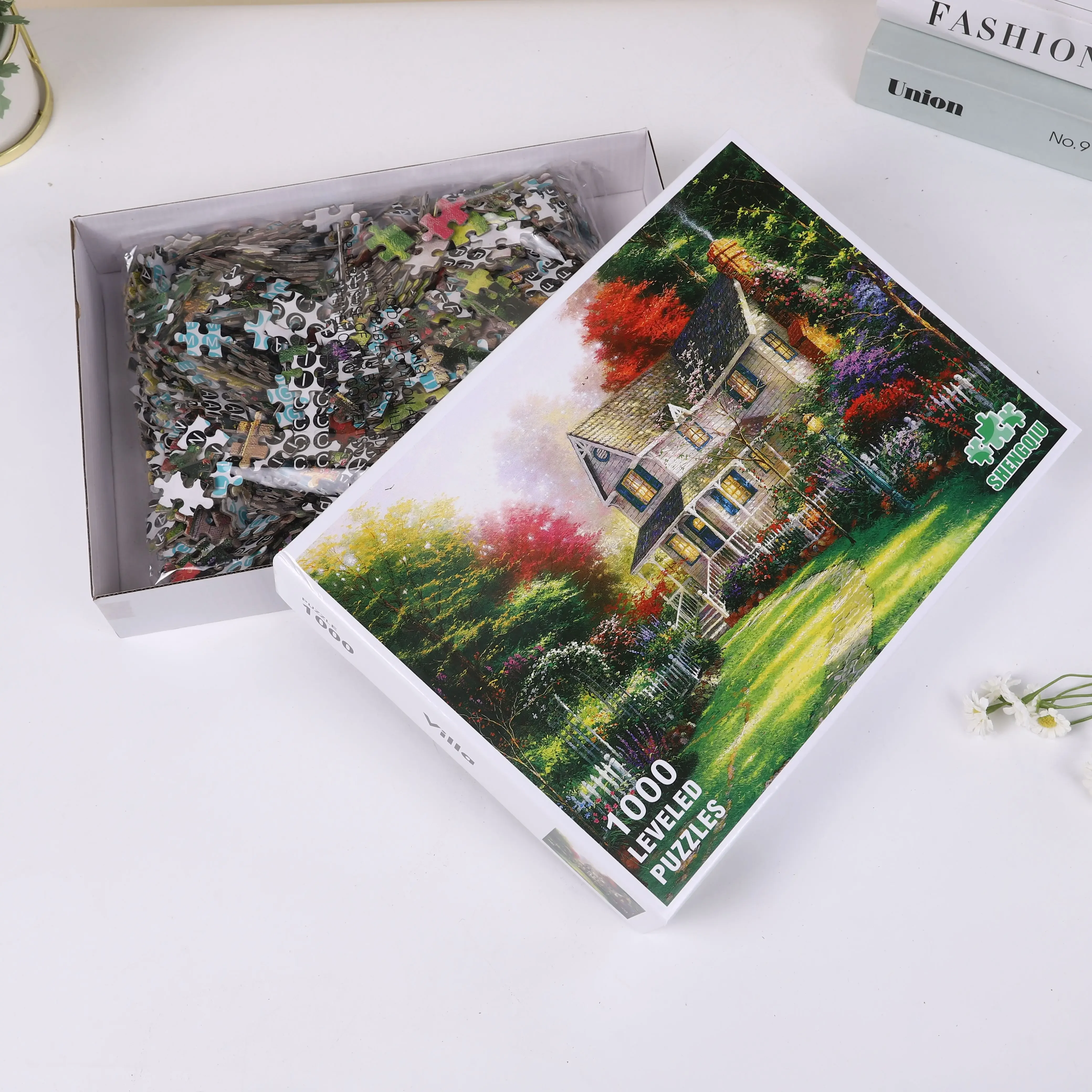 70 سنتيمتر * 50 سنتيمتر 1000 قطعة ريفي فيلا بازل قطع الكبار الإجهاد الإغاثة المشهد الجميل اللوحة لغز ديكور جدران المنزل #4