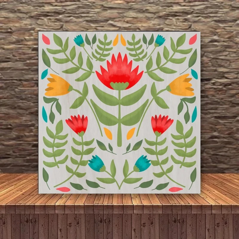 Oil Painting  Floral Pattern Botanical By Numbers Canvas Art Wall Decor for Living Room Handmade Gift Unframed