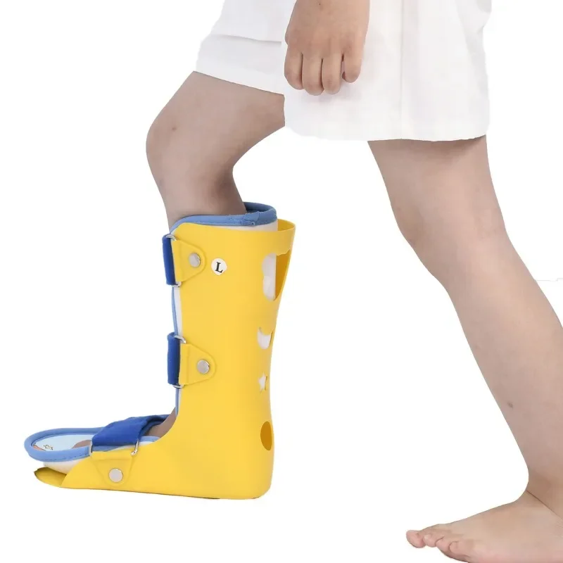 Ankle Lower Leg Fracture Brace Children Adjustable Medical Kid Foot Support Fixation Sprain Rehabilitation Breathable Orthosis