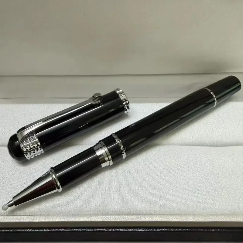 M 26SS New Brand Black Silver Diamond Cut Business Fountain/Rollerball Pen, Luxury Office Gift Writing Pen( No Pen Box Included)
