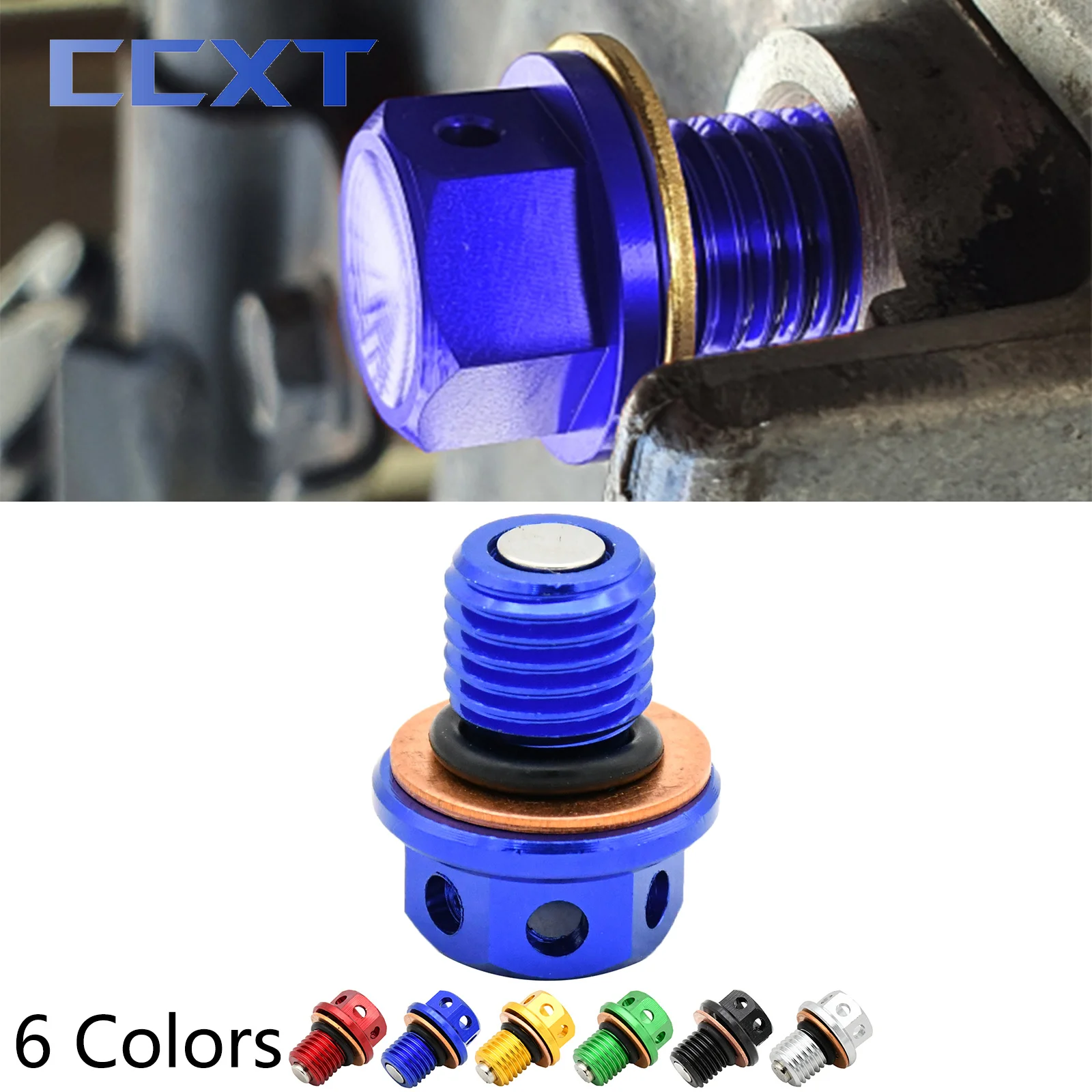 M12xP1.5 CNC Magnetic Oil Drain Plug Bolt Screw For Yamaha YZ250 YZ250X XT250X WR250R WR250X MT-25 MT-03 YZF-R25 YZF-R3 SEROW250