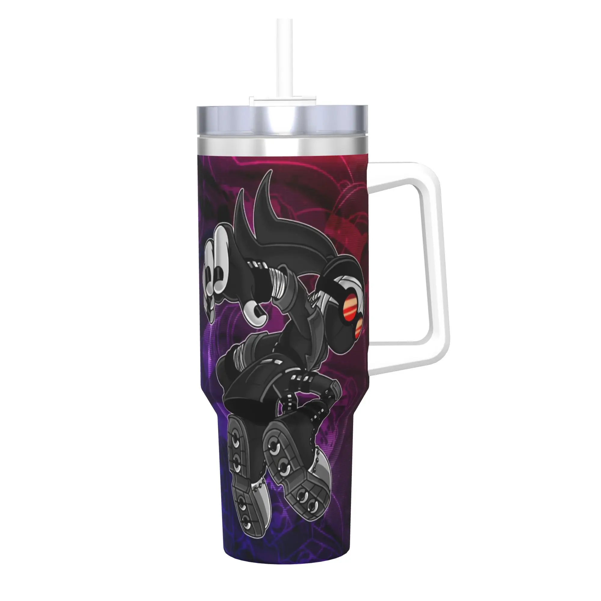MADNESS COMBAT Hank Tumbler With Straw  Stainless Steel Travel Mugs Double Wall Vacuum Insulated for Cold Or Hot 40oz