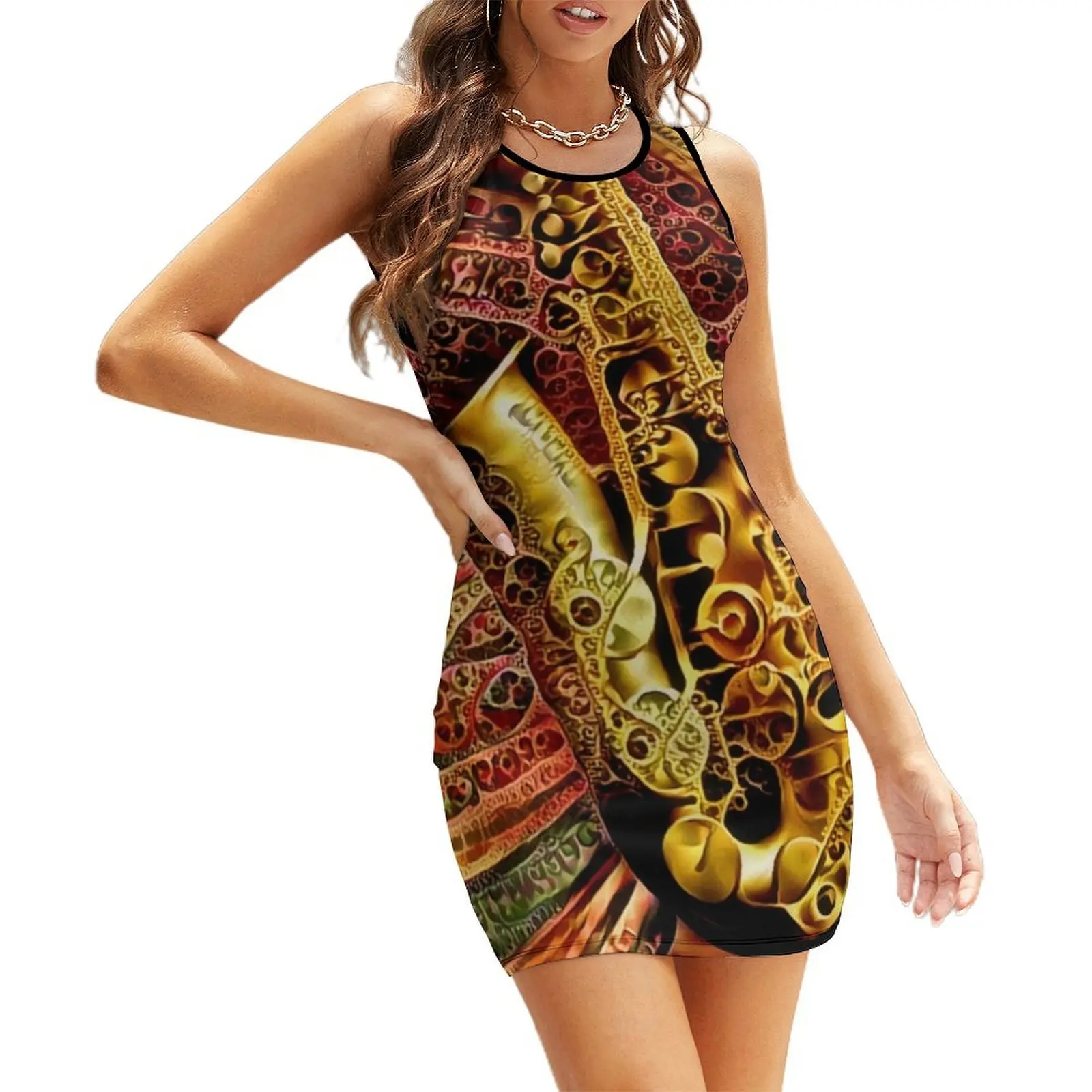 

Ornamented saxophone Sleeveless Sundress Casual dresses dresses for women 2025 Bride dresses Women's evening dress