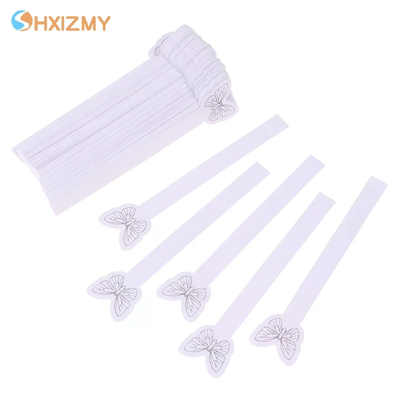 100 Pcs Butterfly Pattern Perfume Test Paper Aromatherapy Fragrance Perfume Essential Oils Test Paper Strips 115*10mm