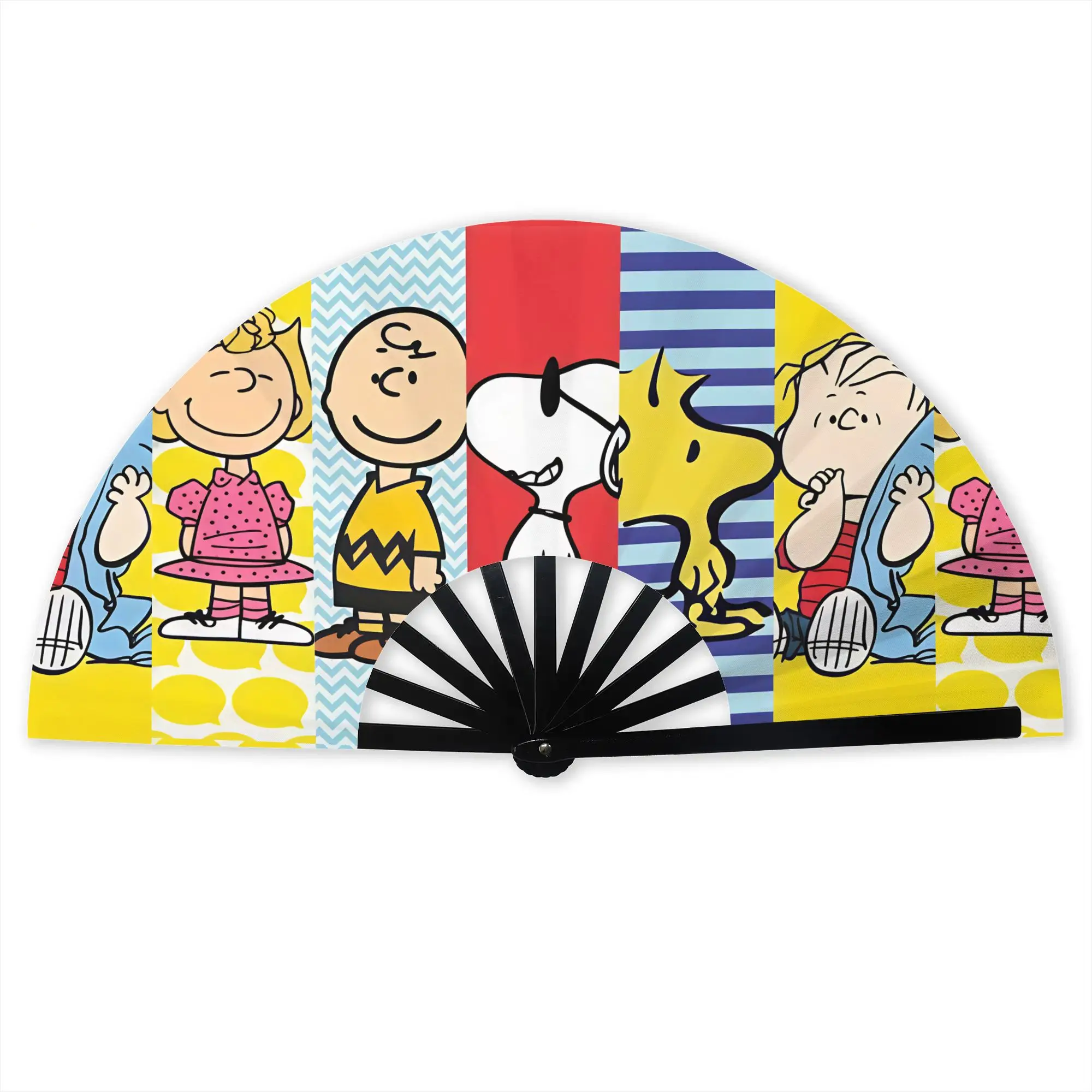 Peanuts Sally Brown Snoopy Folding Fan Oriental Art Charlie Brown Woodstock High-Quality Fans Gift Classic Decorative Hand Fan