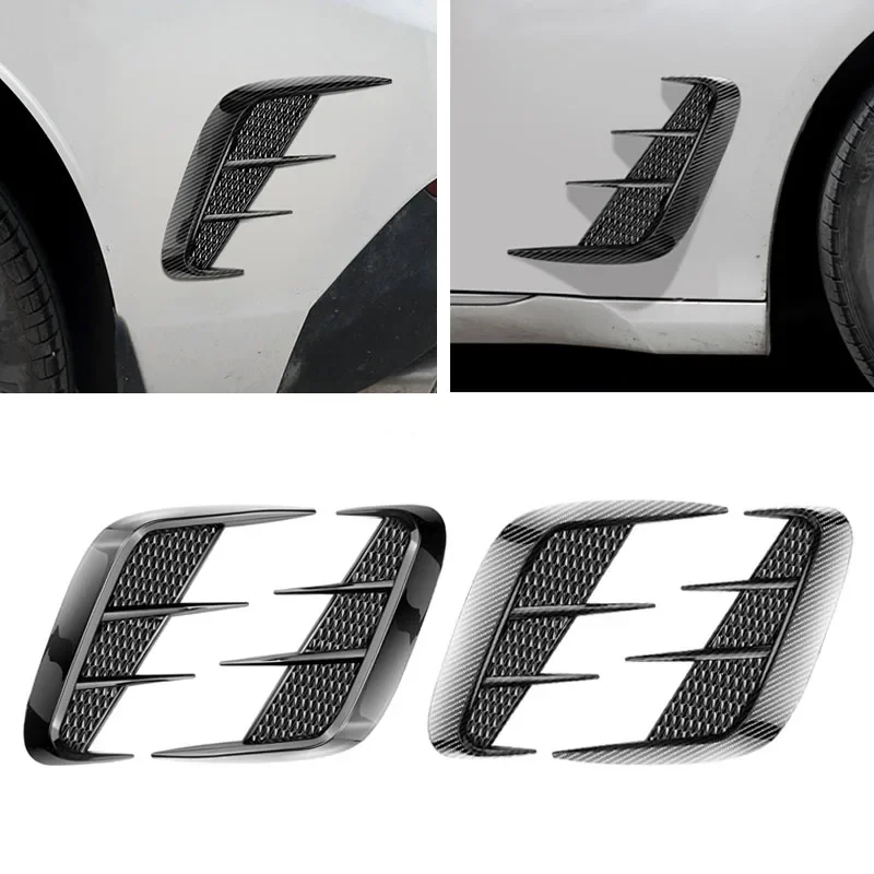 

2PCS Side Flow Vent Fender Vent Wing Cover Sticker Auto Air Flow Bumper Air Intake Hood Sticker Automobiles Exterior Universal