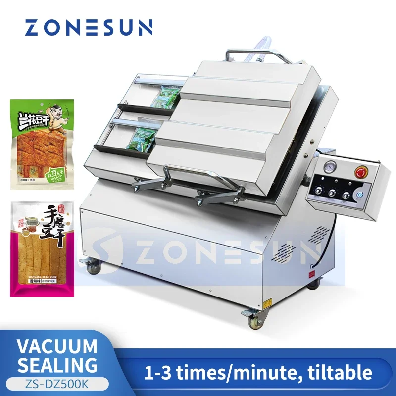 

ZONESUN ZS-DZ500K Double Chamber Vacuum Packaging Machine Vacuum Packaging Machine