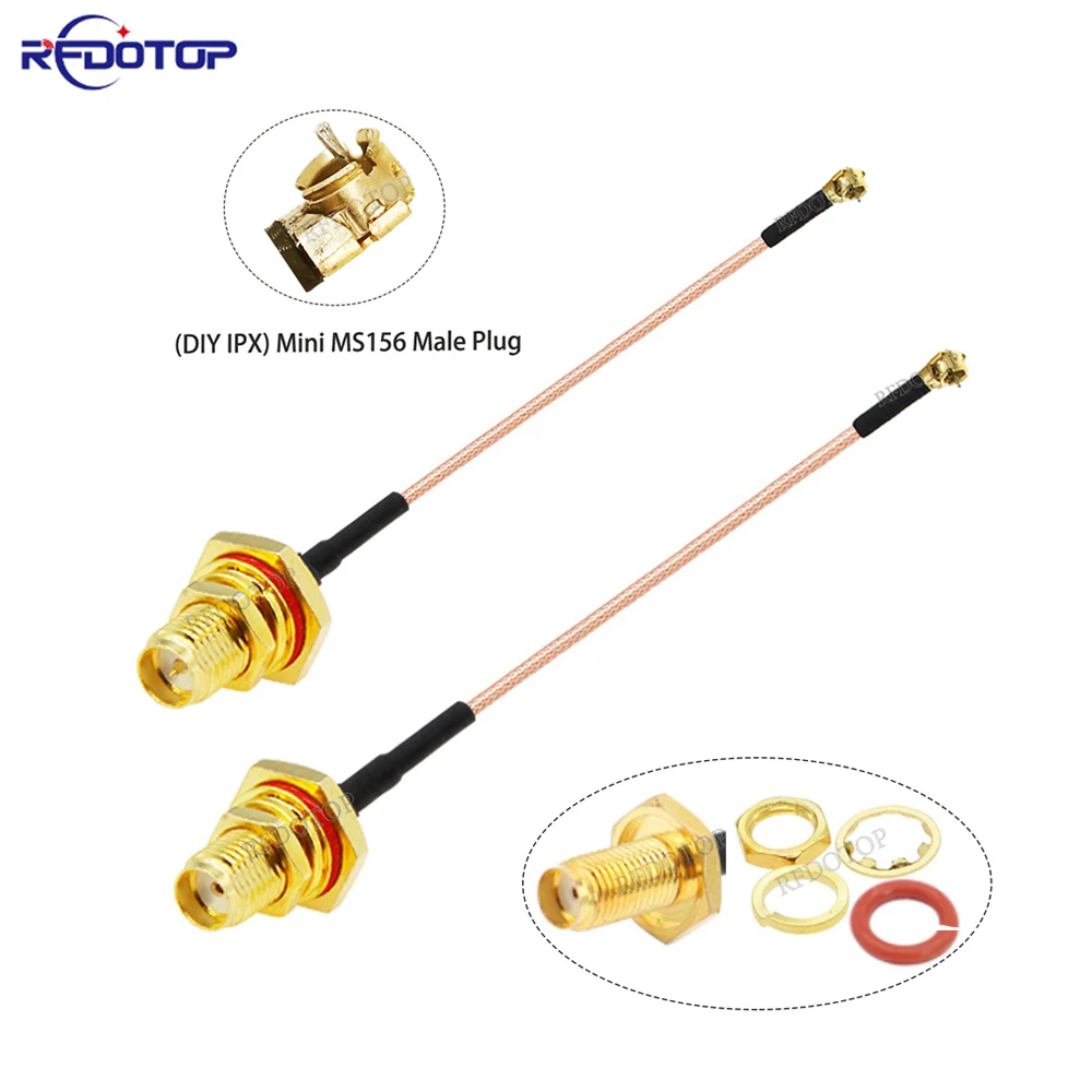 1 pièce Câble RG178 DIY IPX Mini MS156 vers SMA femelle étanche 50 Ohm, Rallonge coaxiale RF Pigtail pour Modem LTE Yota LU150
