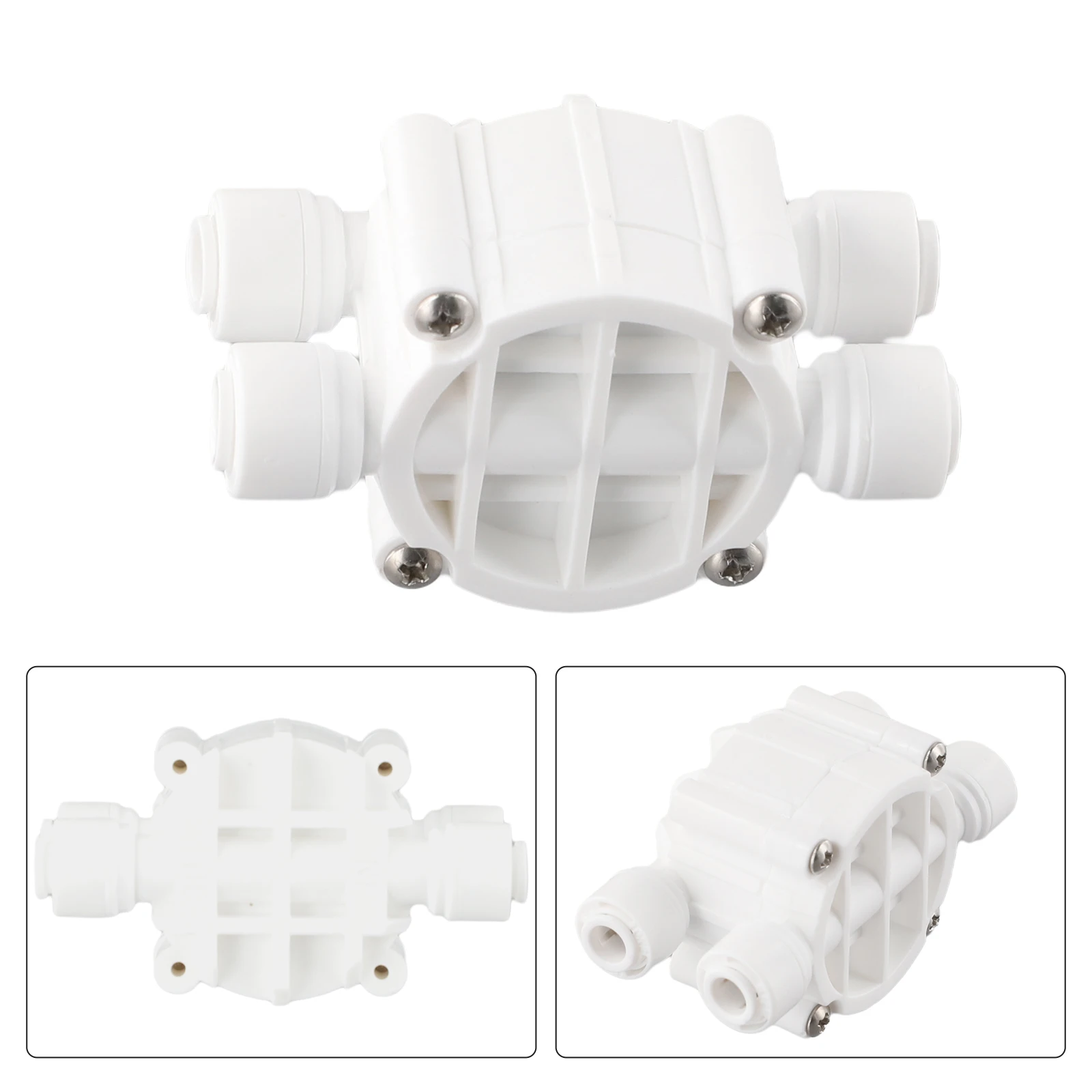 Auto Shut-Off Valve 4 Way 1/4 Quick Connect RO Reverse Osmosis Switch for Water Purifier Drinking Machine Auto Shut-Off Valve