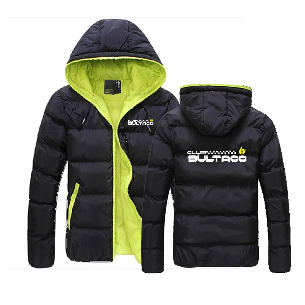 Bultaco Cemoto Motorcycles Logo Print 2026 Autumn Winter Men's Maintain the sense of quality Constant Temperature Comfort Hoodie