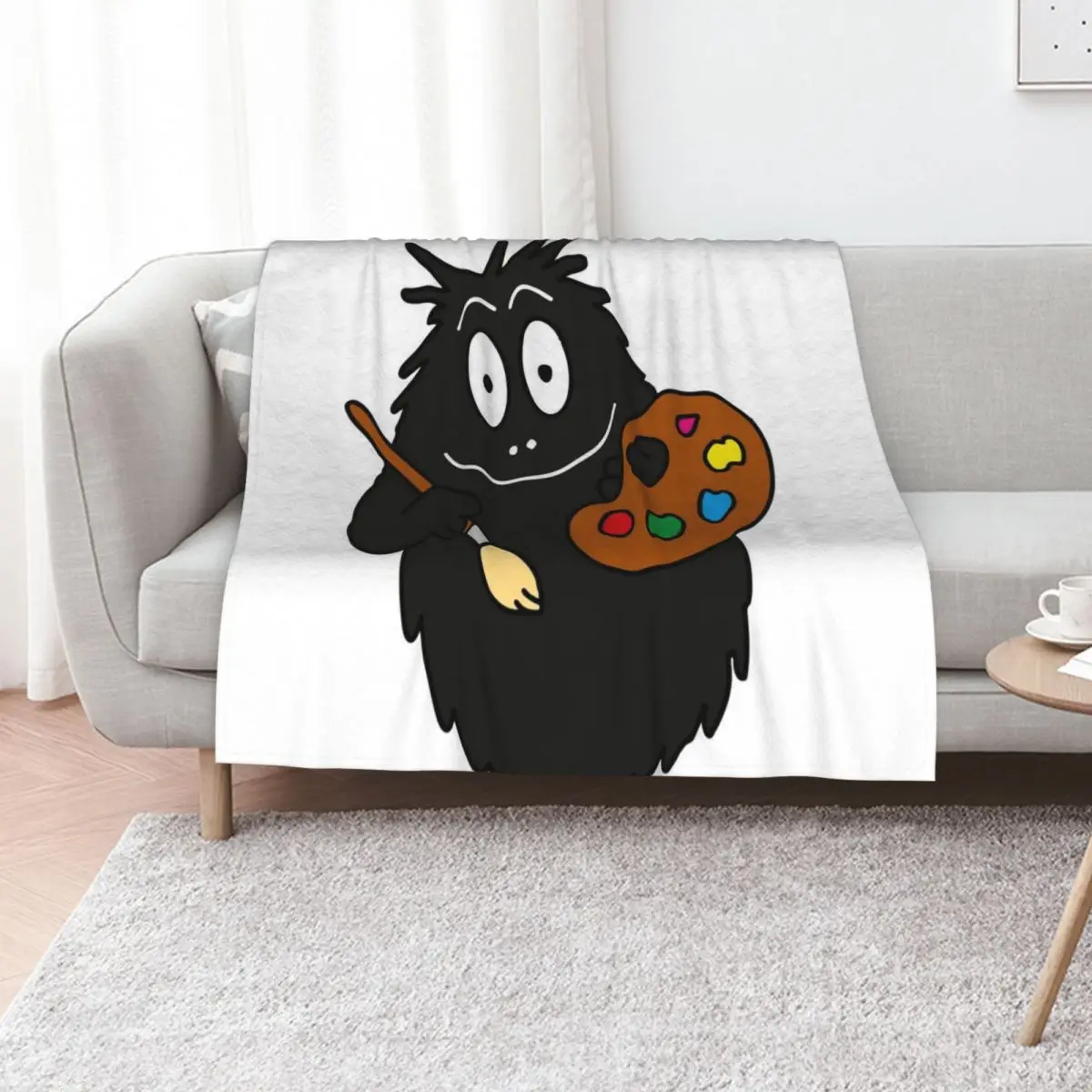 Funny Barbapapa - BarbabeauFUNNY Barbabeau Throw Blanket anime cosplay anime Bed Vintage warm winter Soft Beds Blankets