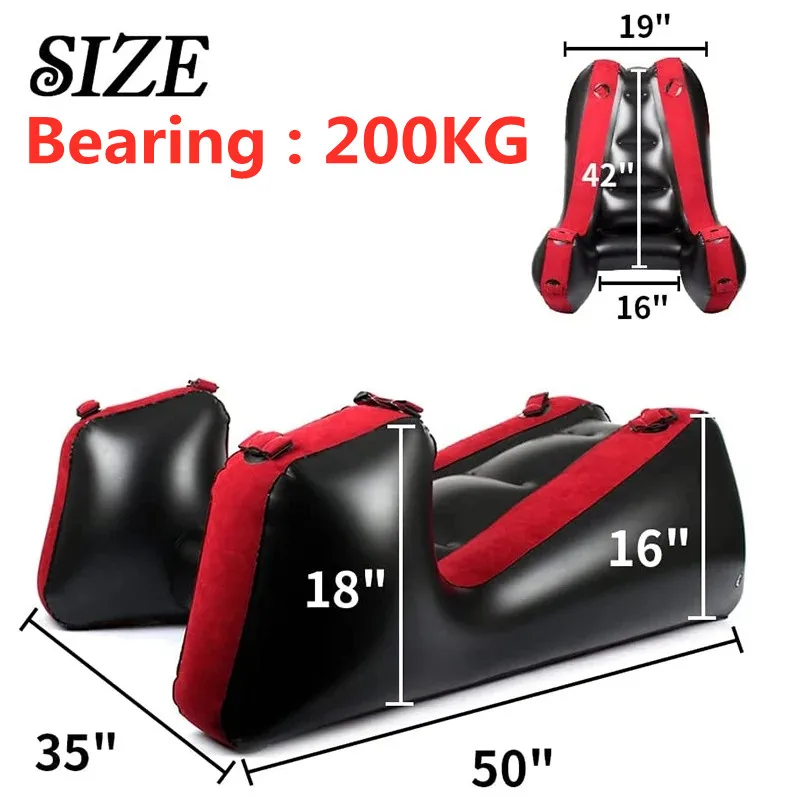 Multi-positions Inflatable Stool Bathroom Folding Chairs Portable Folding Sofa Bed For Adults Double Footrest Waterproof Pvc