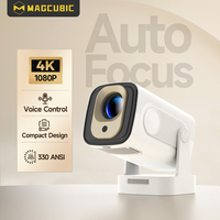 Magcubic HY310 Auto Focus 4K HD Mini Projector 330ANSI 1080P Android 11 Portable Cinema 5W Speaker Air Mouse Voice Control HY300