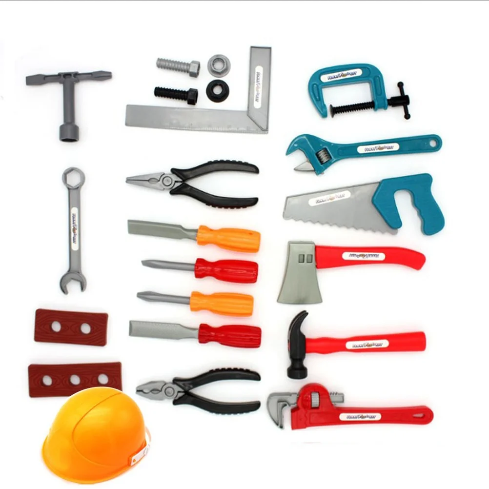 22 pçs conjunto de dramatização engenheiro desenvolver criatividade capacidade de pensamento perfeito fingir jogar presente educacional crianças construtor conjunto de ferramentas