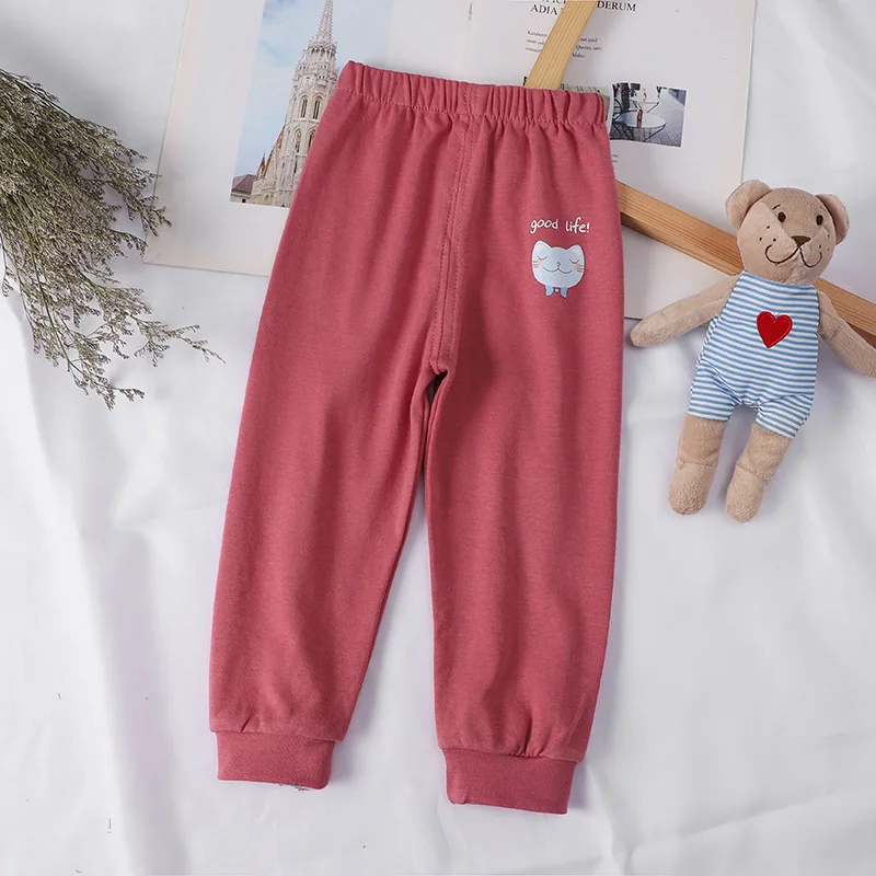 子供用の柔らかい綿のロングパンツ,1〜5歳の赤ちゃん用のレギンス,幼児用のパンツ,漫画,暖かい,男の子,女の子,子供用,秋