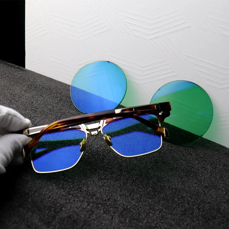 EXIA E6A Green Sunglasses Flat Lens CR39 UV400 SHMC Base Curve 0.5