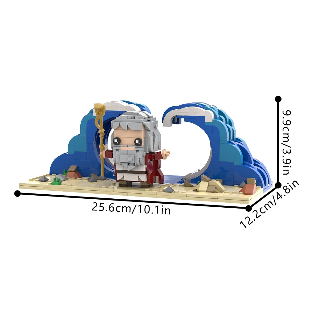 2026 Nieuwe MOC Mozes verdeelt de Rode Zee Bouwstenen Model Bijbel Mythologische Mozes Figuur Steentjes Assembleer Speelgoed Kinderen DIY Cadeaus