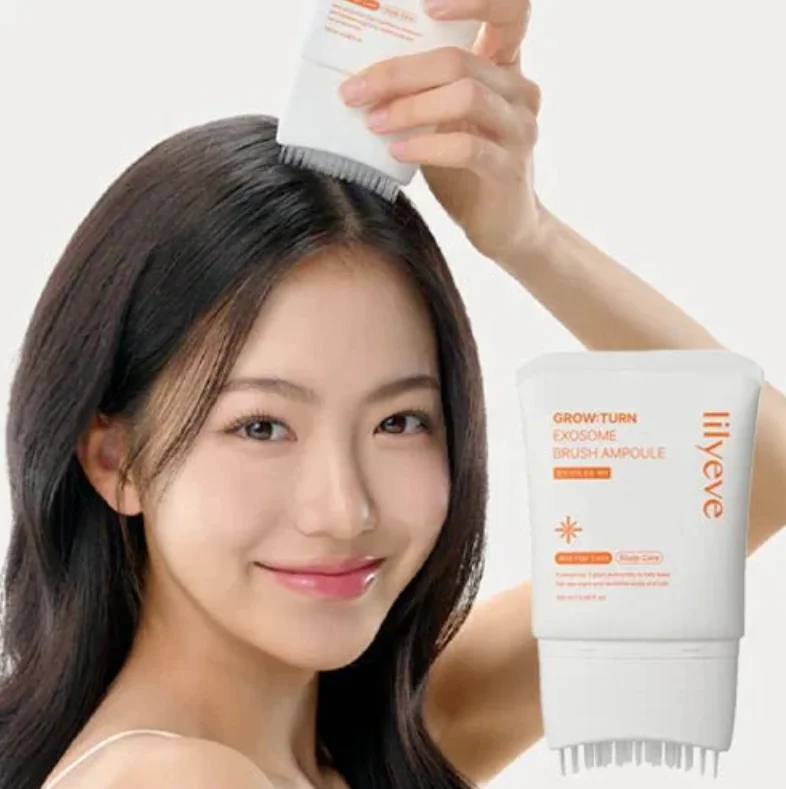 Lilyeve Brand Grow: Turn Exosome Brush Ampoule Brush Head Design Massage Scalp Anti-hair Loss Scalp Care Strong Hair Roots Serum