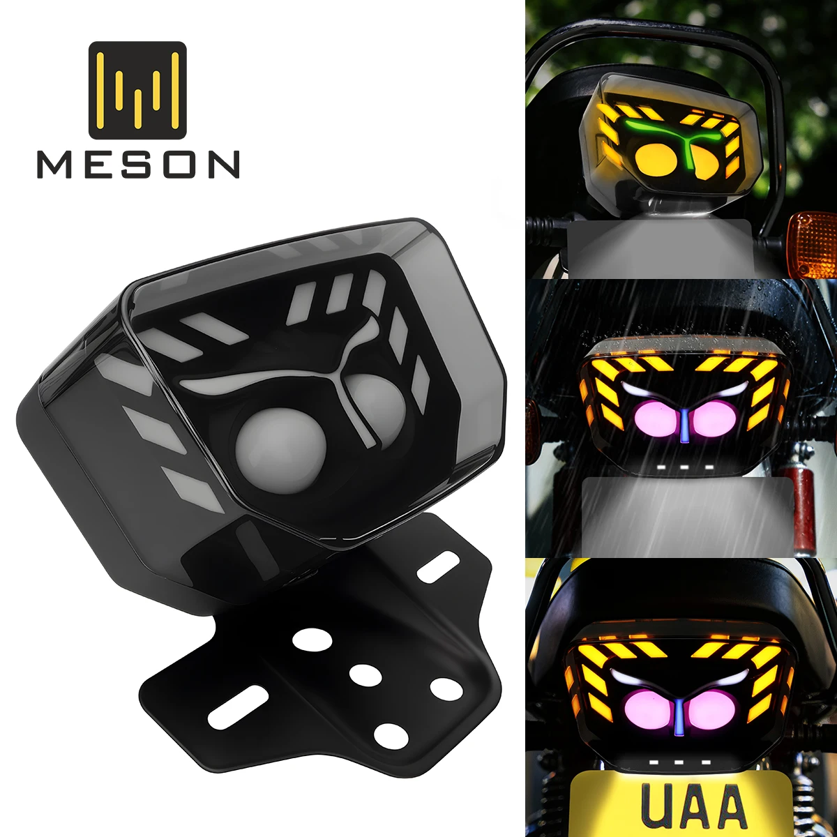 

12В светодиодный стоп-сигнал для мотоцикла в форме совы, динамические указатели поворота, стробоскоп, сигнальная лампа для номерного знака, универсальный декоративный светильник для мотоцикла